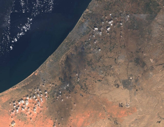 آثار القصف القسامي لمغتصبات ومواقع العدو خلال معركة طوفان الأقصى