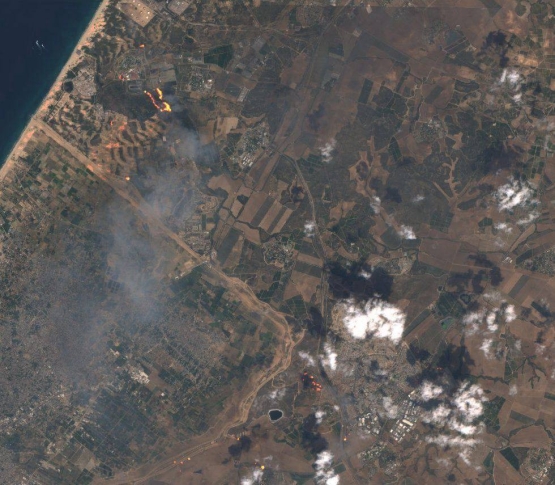 آثار القصف القسامي لمغتصبات ومواقع العدو خلال معركة طوفان الأقصى