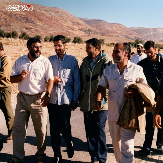 صور حصرية تجمع الشهيد القائد الحاج/ رمضان بقادة حركة حماس، تتضمن صوراً لزياراته لمبعدي مرج الزهور عام ١٩٩٢م